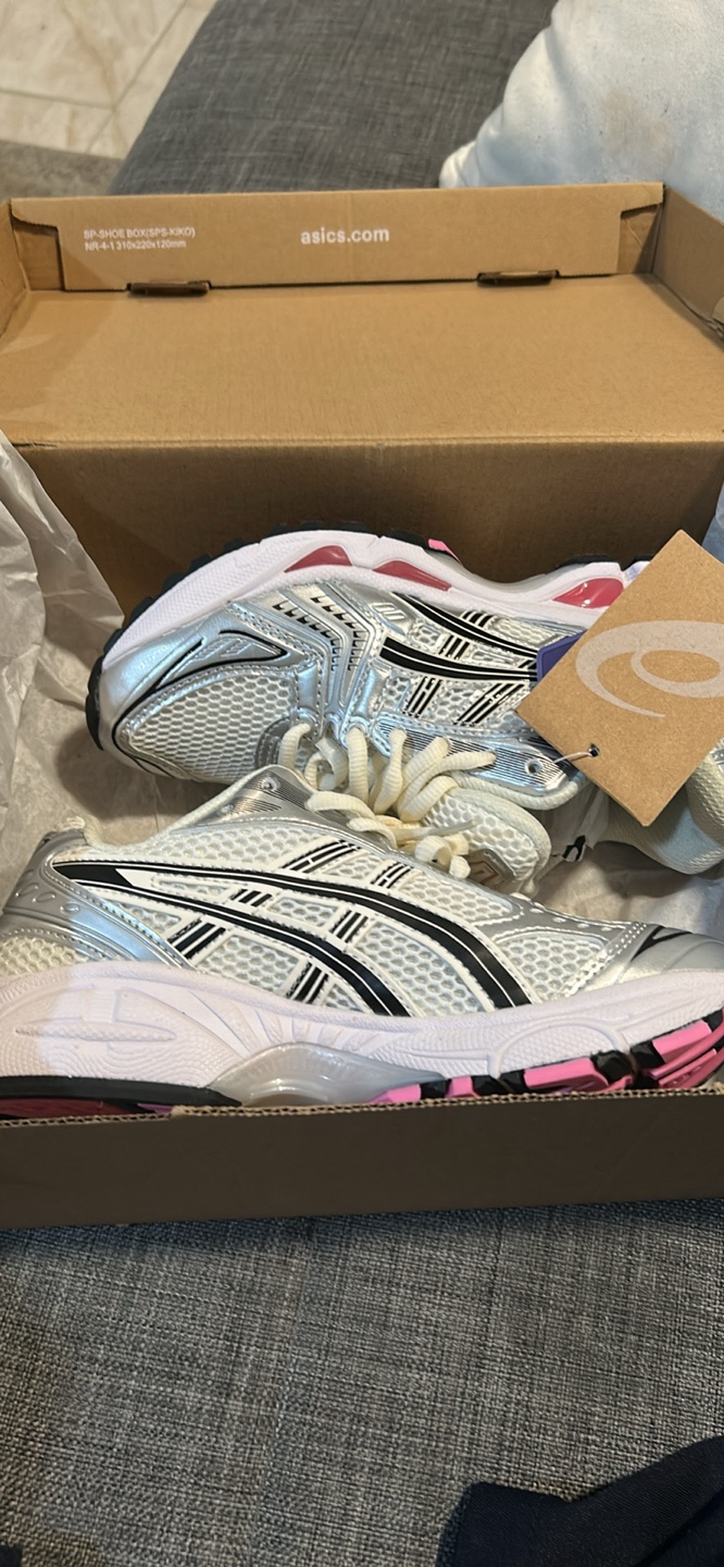 New Asics Gel-1090 Running Shoes, Silver/Pink - photo 2