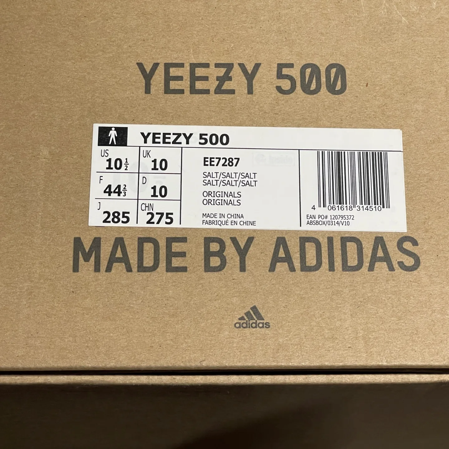 Adidas Yeezy 500 Salt US 10.5 thumbnail