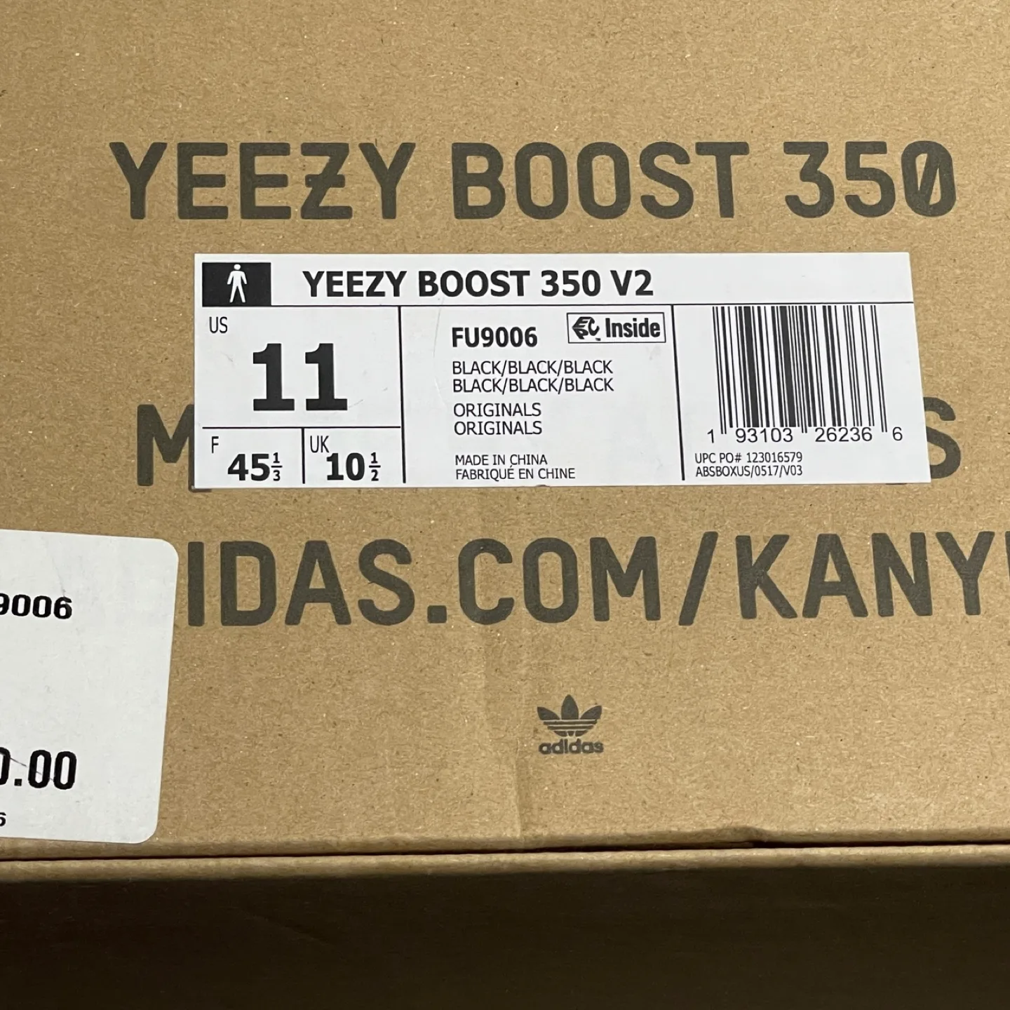 Adidas Yeezy Boost 350 V2 Black Size 11 thumbnail