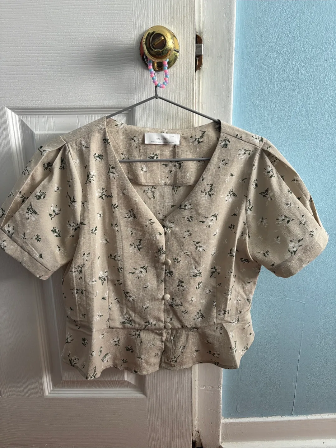 Oak + Fort Floral Blouse - Size Small thumbnail