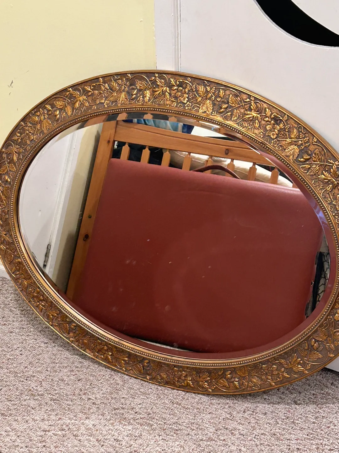 Oval Gold Framed Mirror image indicator(2)