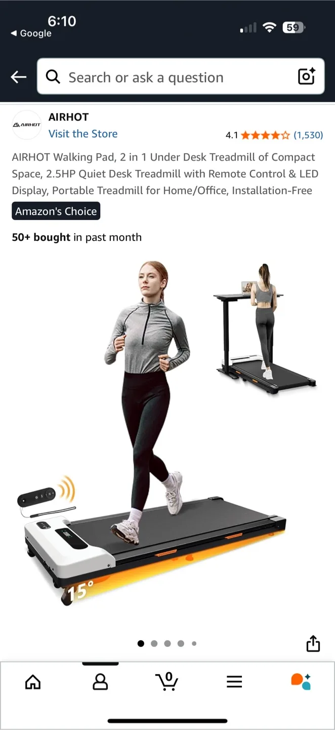 AIRHOT Under Desk Treadmill image indicator(3)