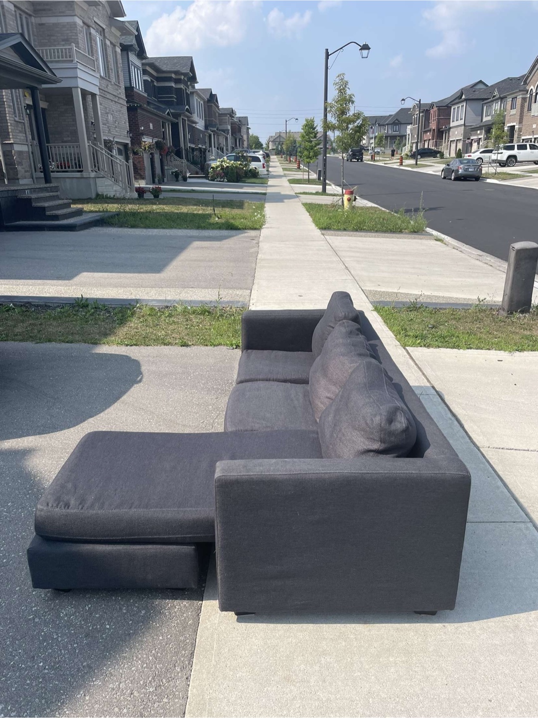 Grey Sectional Sofa with Chaise - photo 4