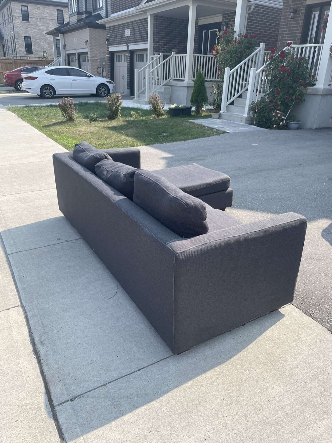 Grey Sectional Sofa with Chaise - photo 3