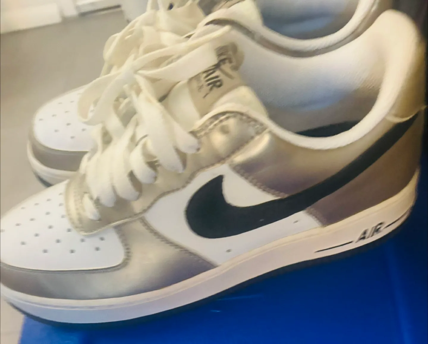 Nike Air Force 1 Low White/Silver Sneakers thumbnail