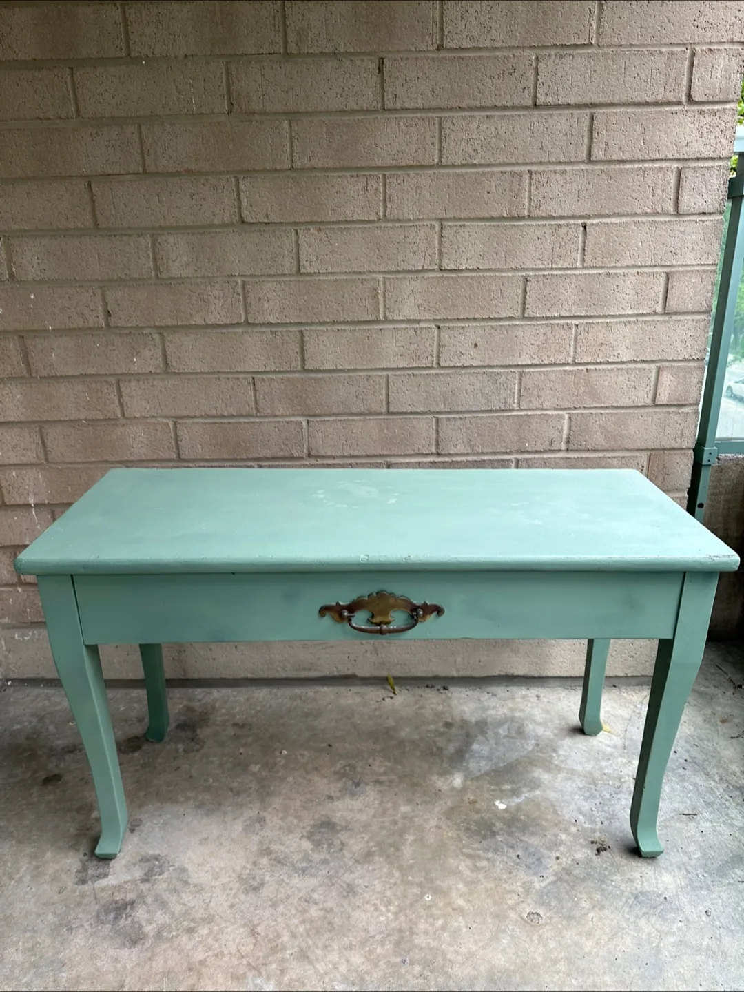 Green Vintage Wood Table thumbnail