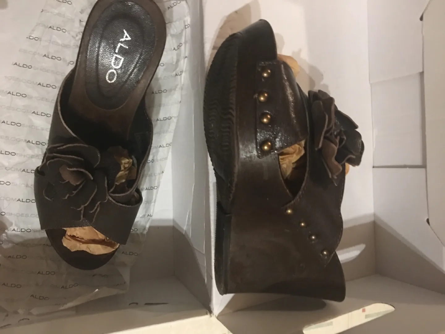 Aldo Gallob-22 Brown Heeled Sandals - Size 8 image indicator(3)