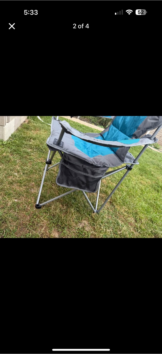 JBICKEN Camping Chair - Gray & Blue - photo 2