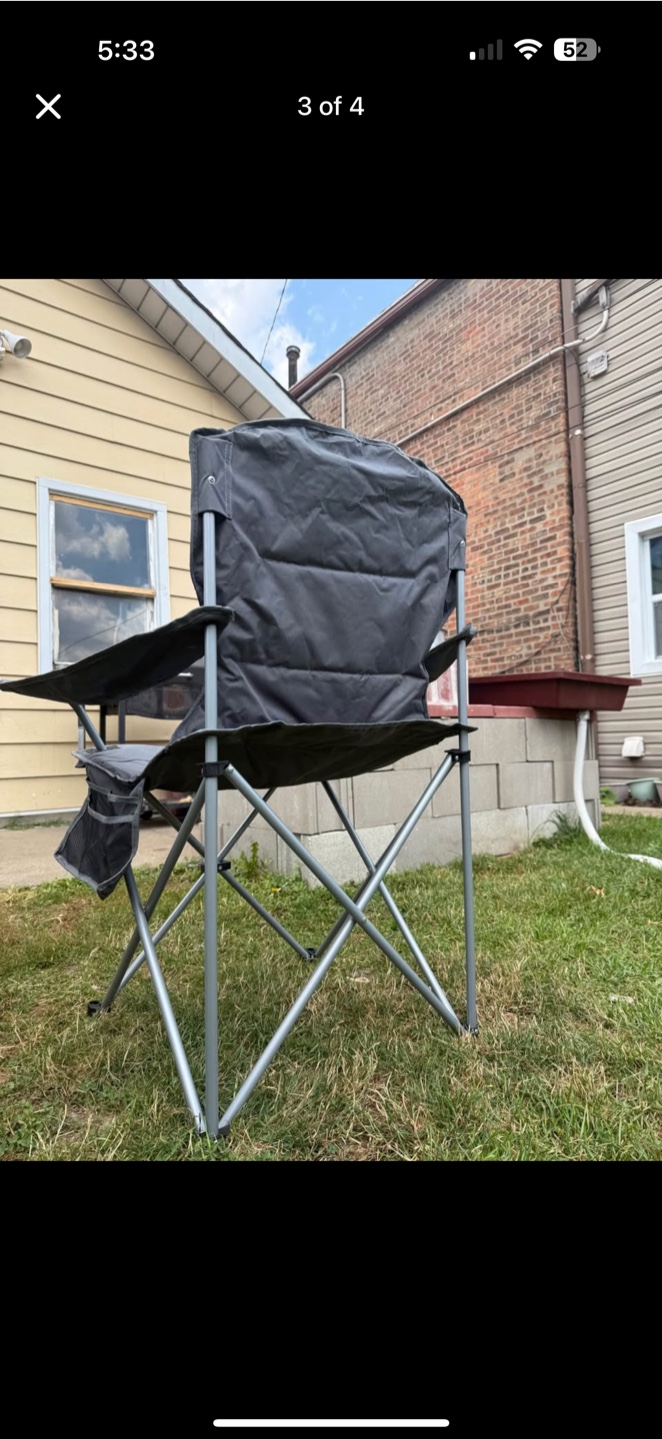 JBICKEN Camping Chair - Gray & Blue - photo 3