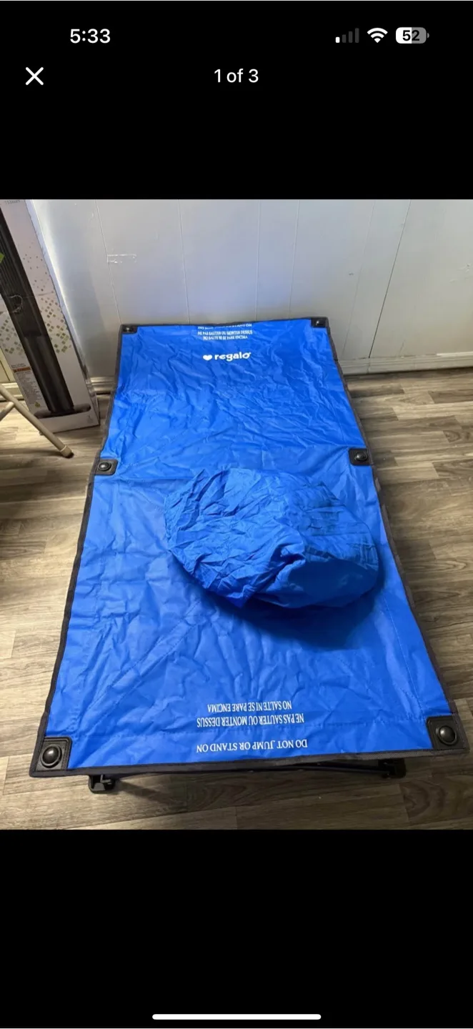 Regalo My Cot Portable Toddler Bed - Blue thumbnail