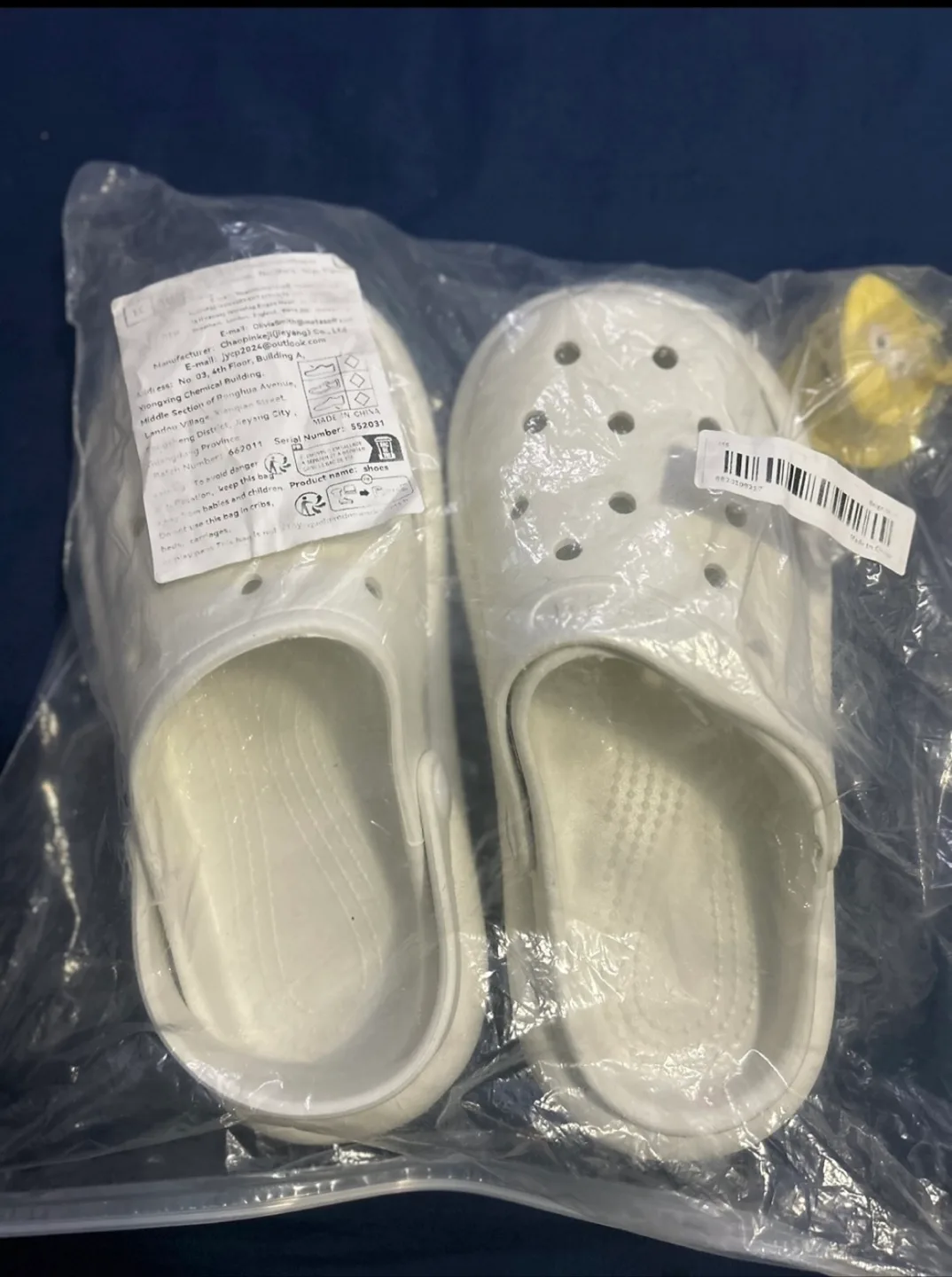 White Crocs - Size 38-39 (Women's 7-8) 🧡 thumbnail