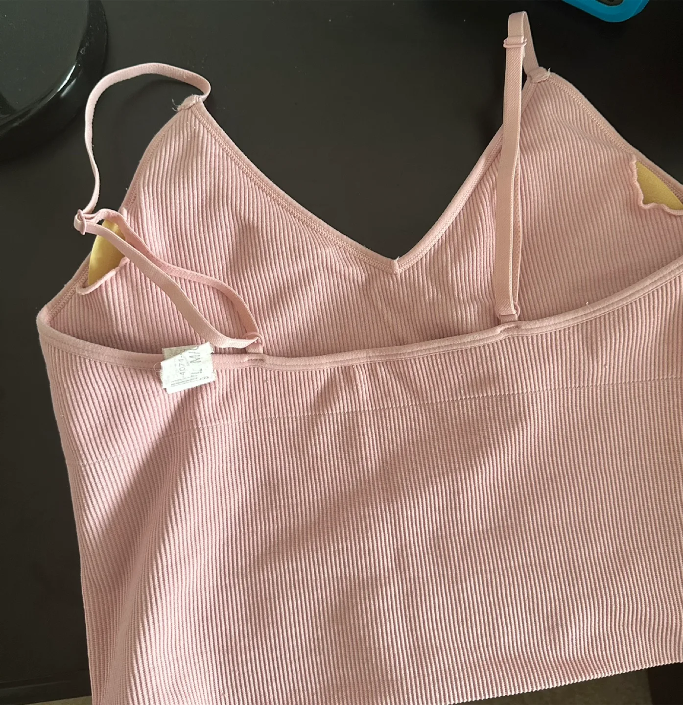 Medium/Large Pink Ribbed Cami Top image indicator(3)