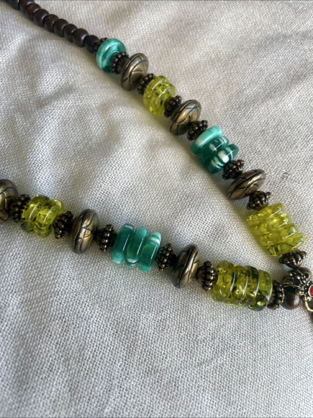 Boho Style Green Pendant Necklace - photo 3