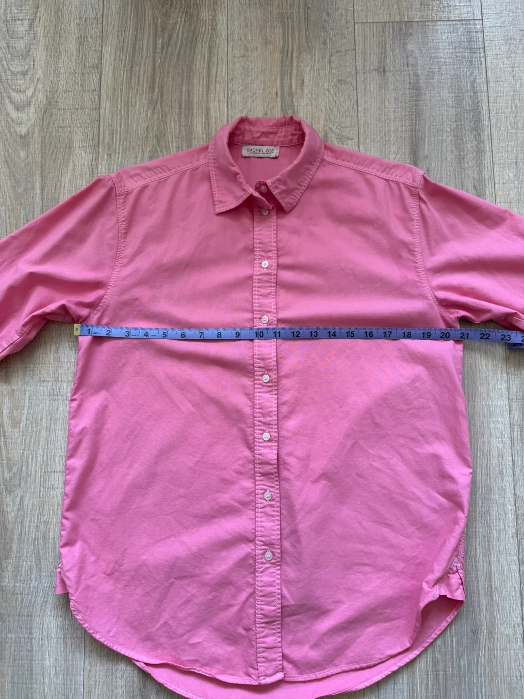 Rachel Roy Pink Button Down Oversized Shirt sz S image indicator(3)