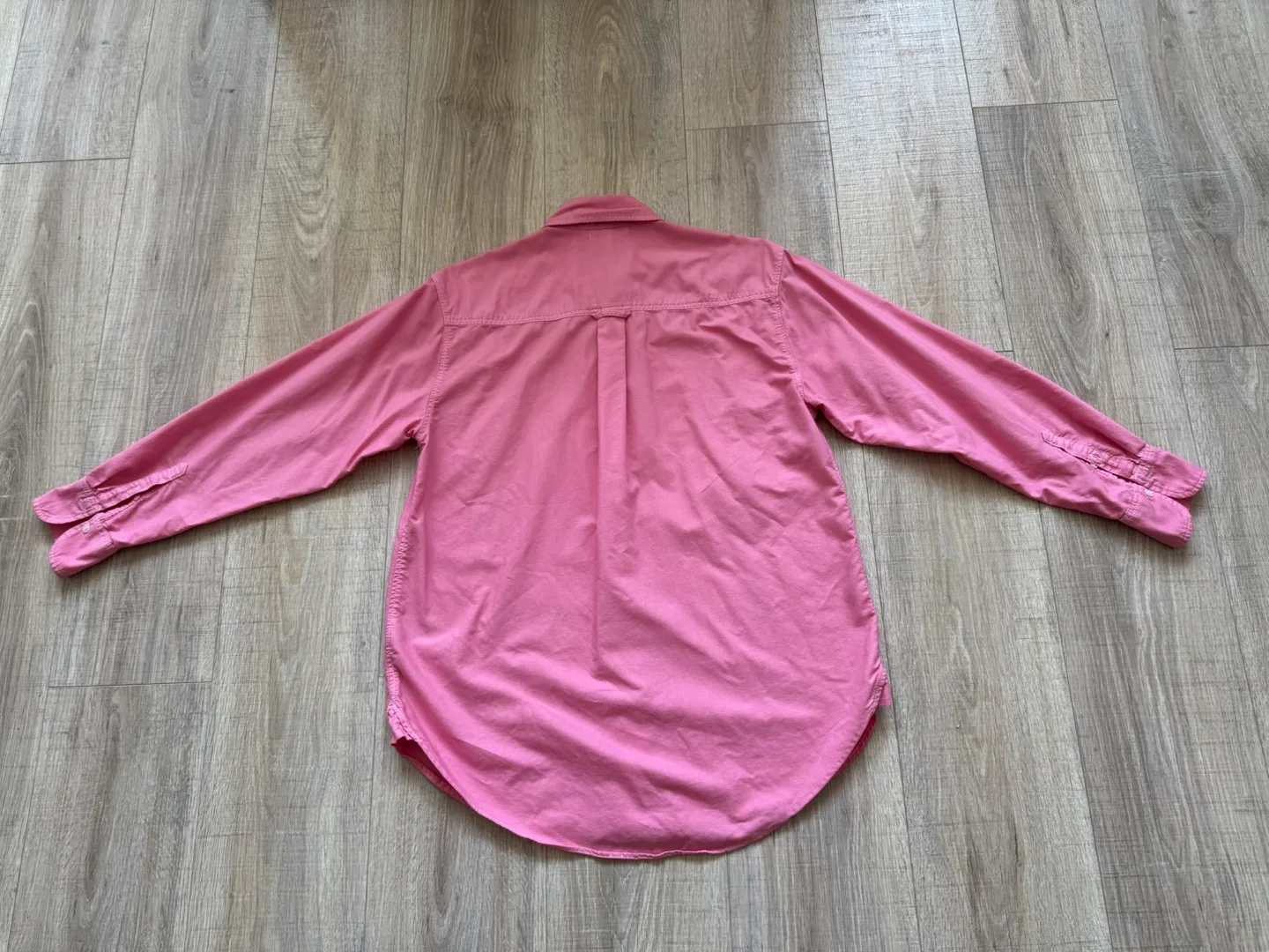 Rachel Roy Pink Button Down Oversized Shirt sz S image indicator(2)