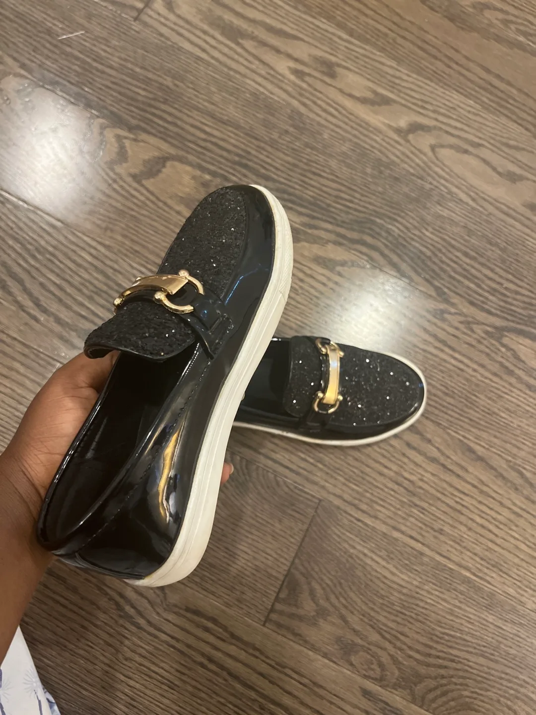 Gucci Black Glitter Loafers image indicator(3)