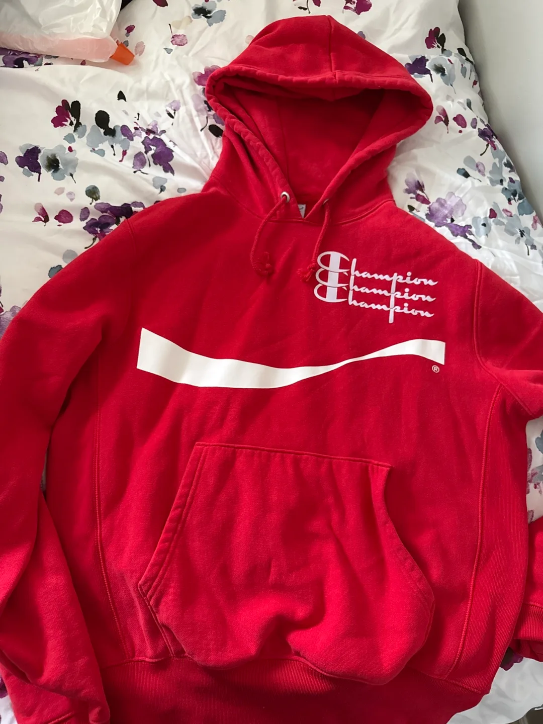 Champion x Coca-Cola Red Hoodie - Size M thumbnail
