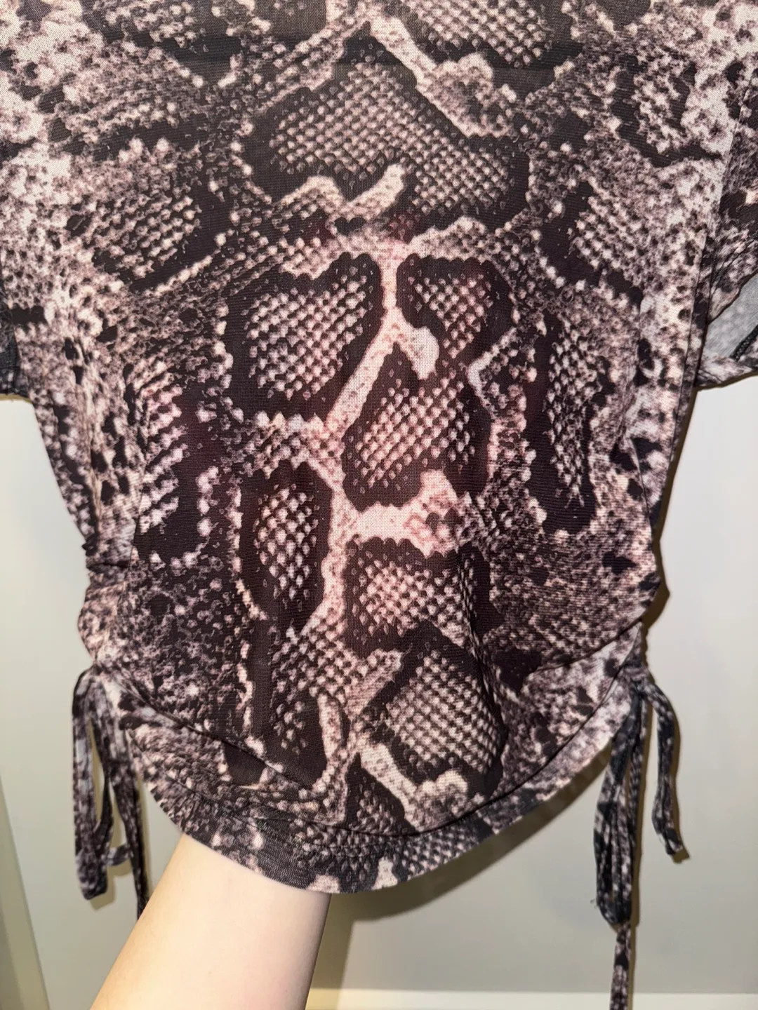 Snakeskin Print Cinched Top image indicator(2)