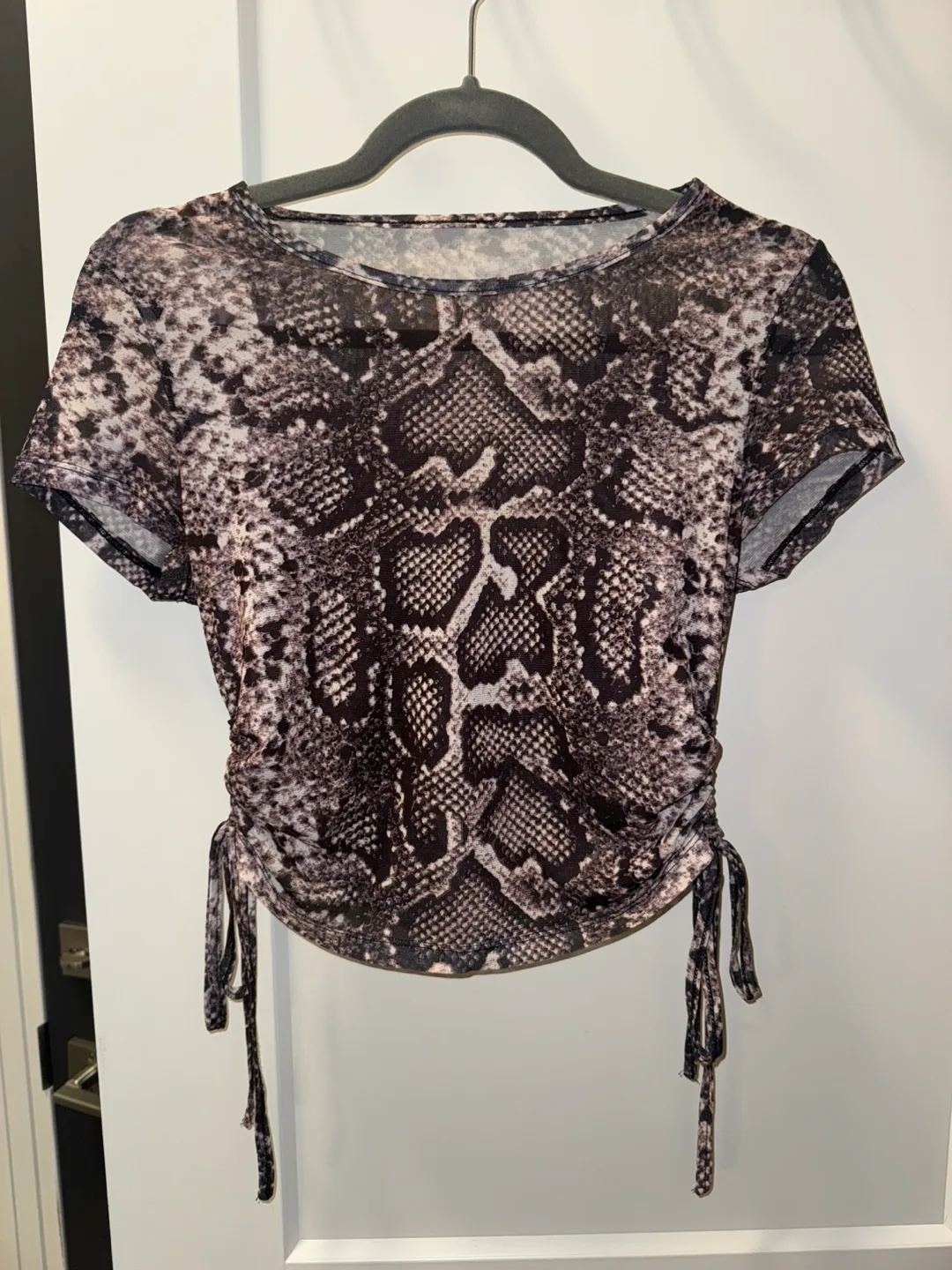 Snakeskin Print Cinched Top thumbnail