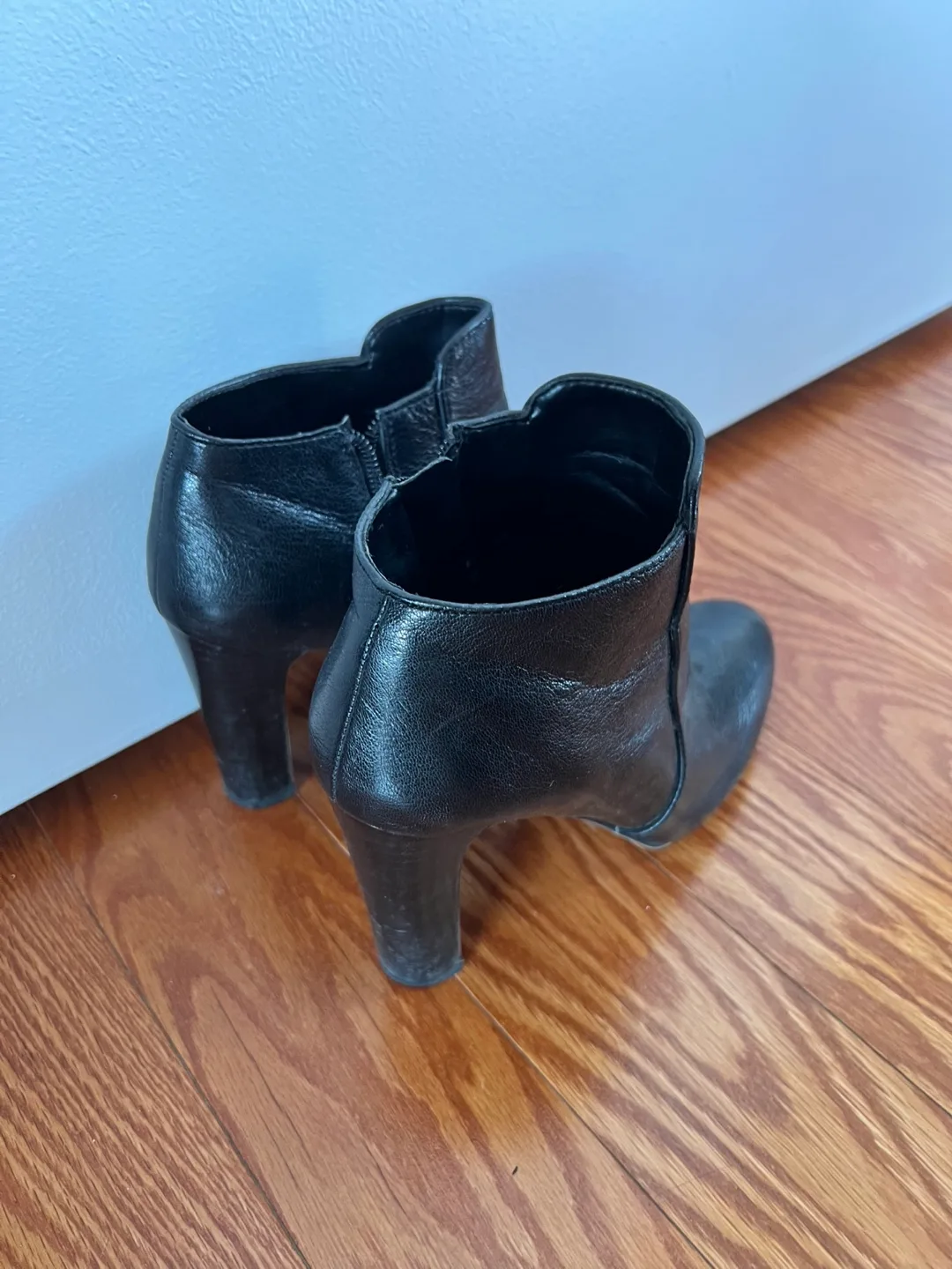 Free w/ Purchase Nine West Black Leather Ankle Boots - Size 8.5 thumbnail
