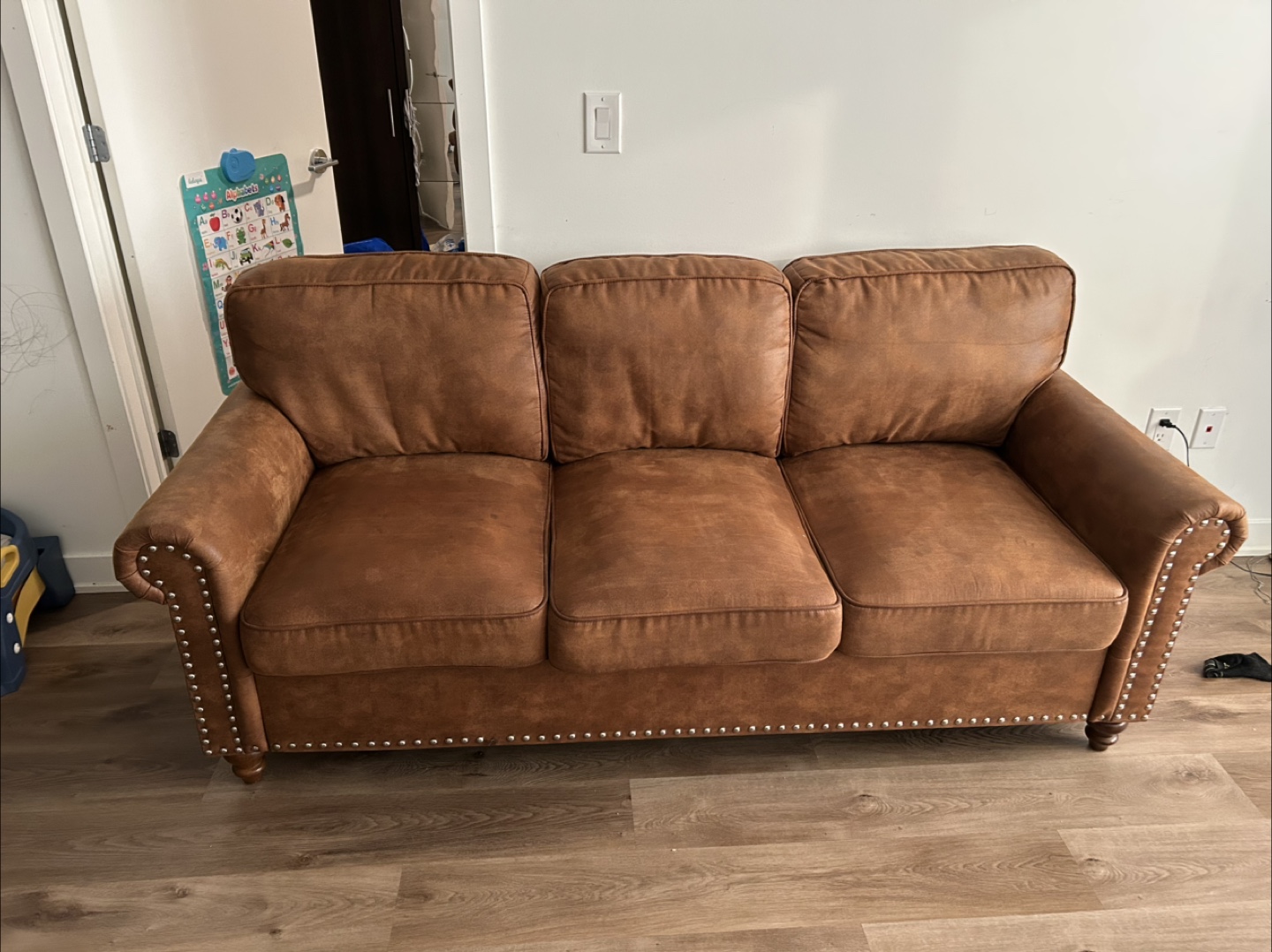 Wayfair Brown Faux Leather Sofa