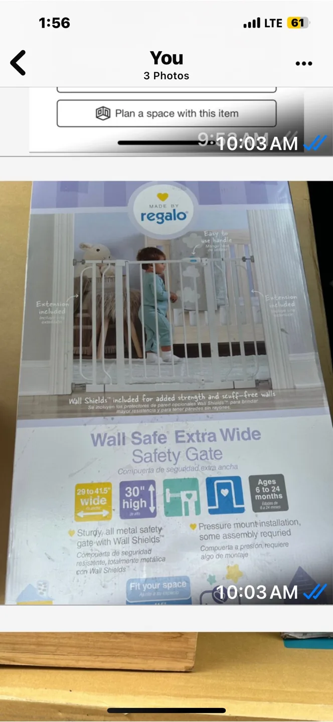 Regalo Wall Safe Extra Wide Safety Gate thumbnail