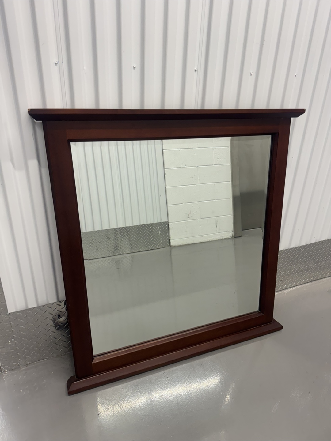 Brown Framed Wall Mirror