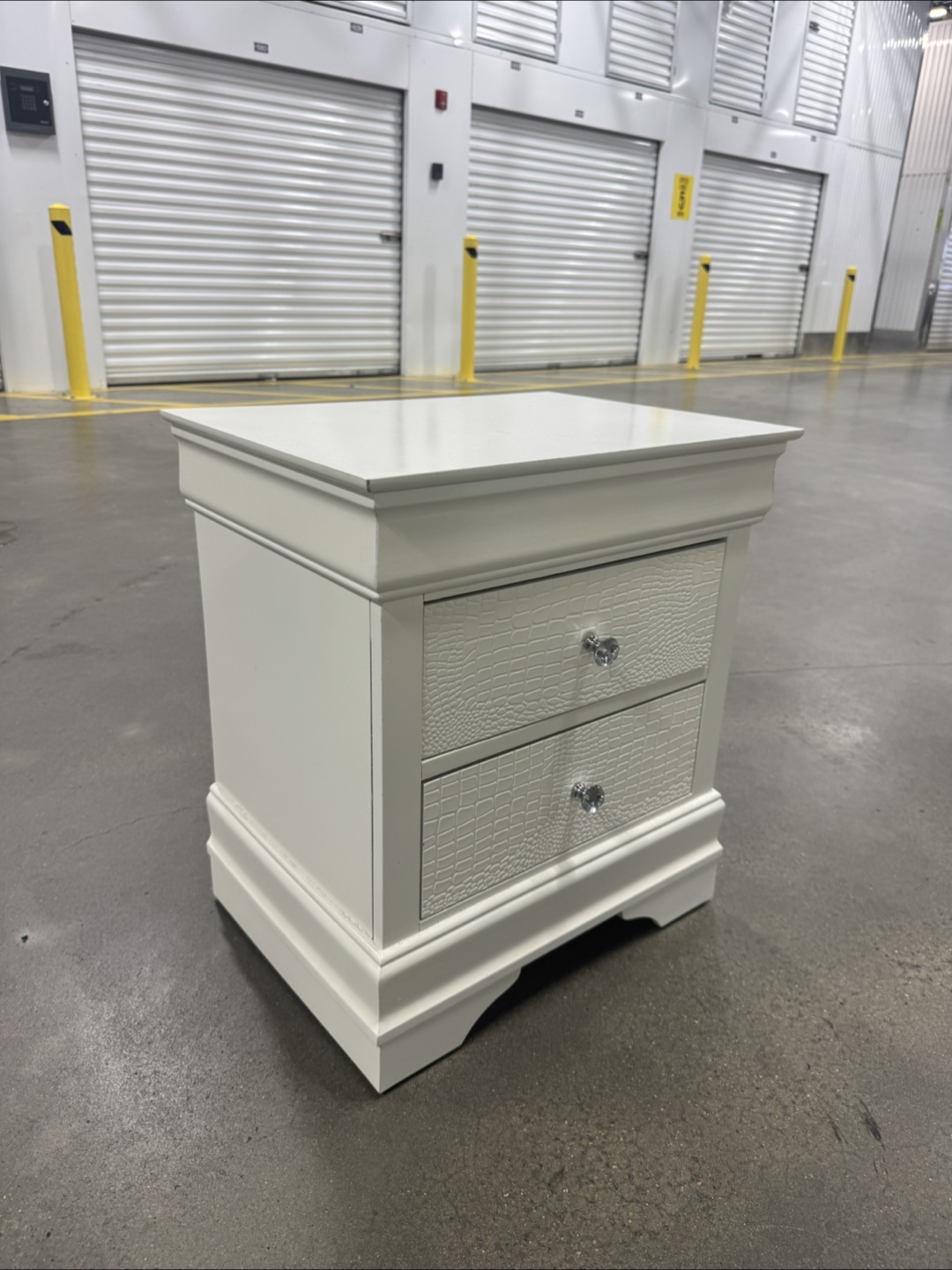 White 2-Drawer Nightstand - photo 2