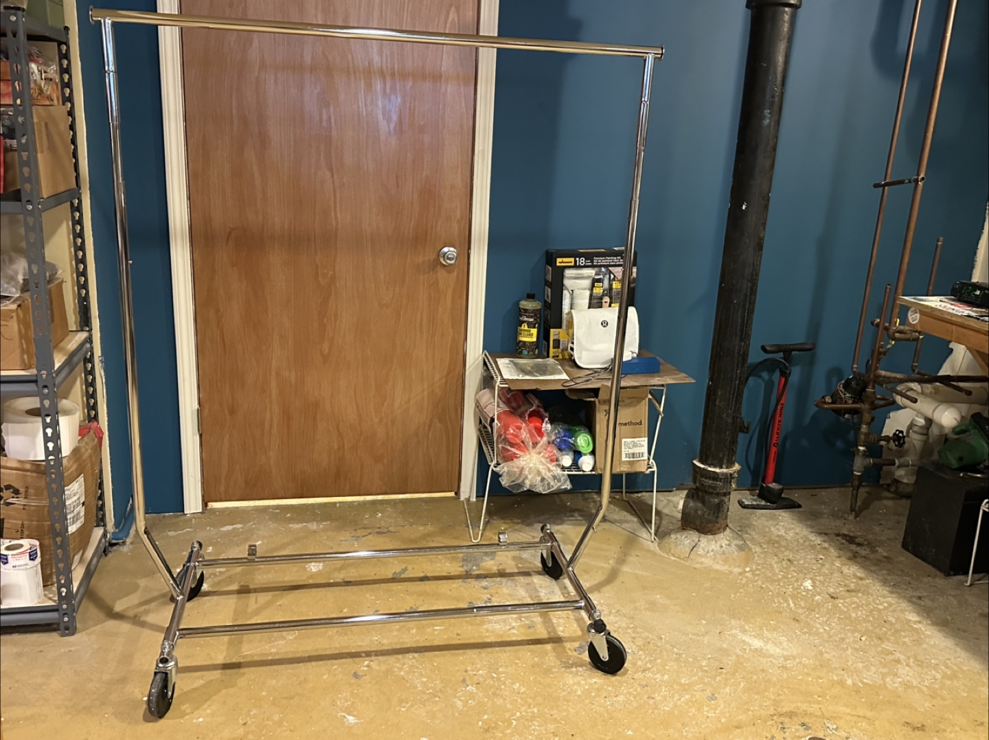 Single Rod Collapsible Clothing Rack