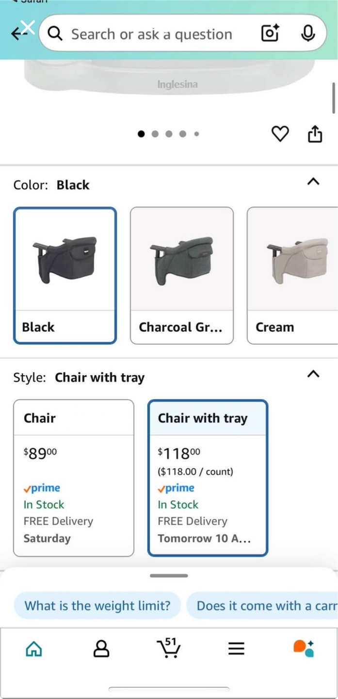 Inglesina Fast Table Chair - Black - photo 4