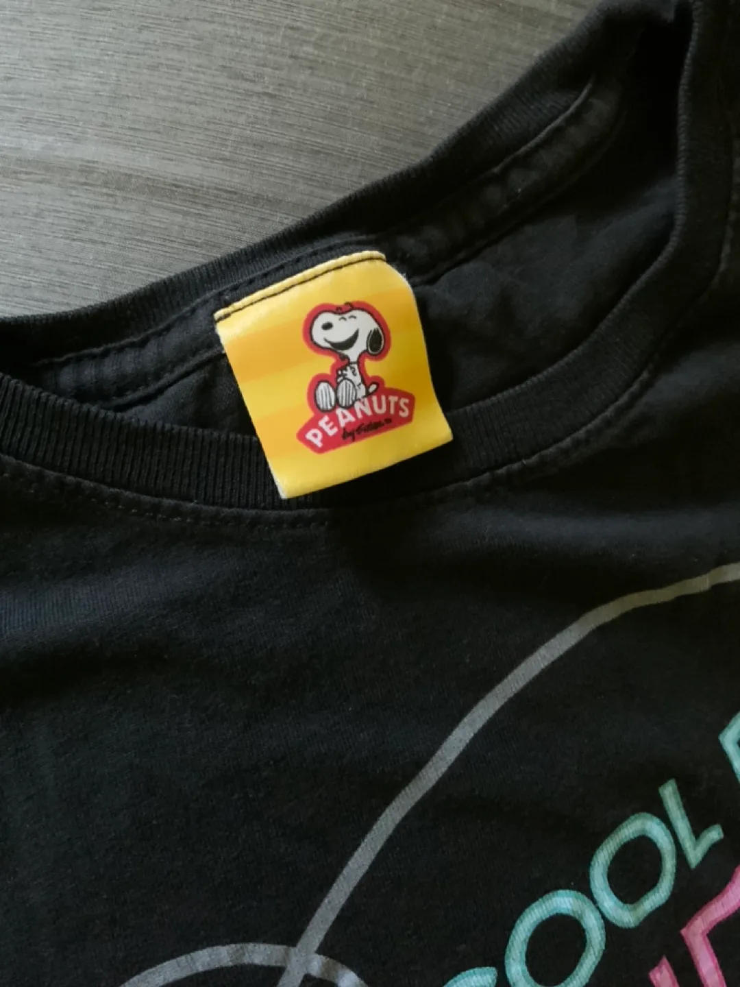 Peanuts Snoopy Black T-Shirt XS 🧡 thumbnail