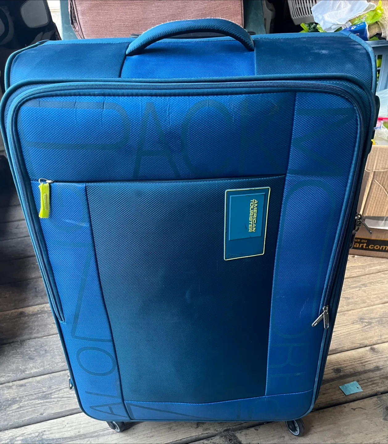 American Tourister Blue Rolling Suitcase thumbnail