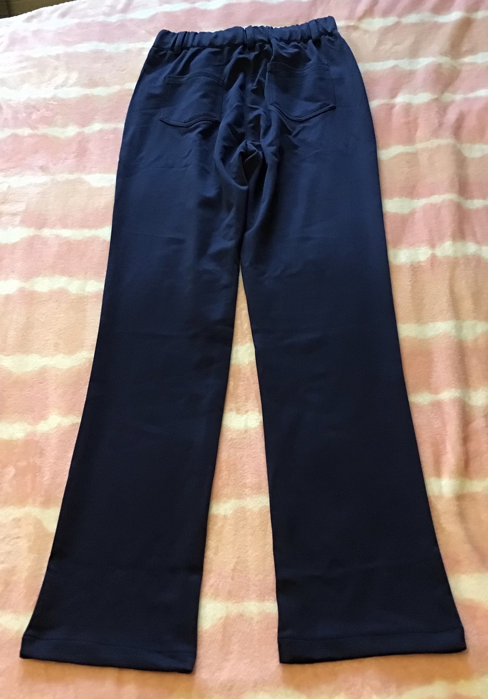 🤩 Navy Blue Elastic Waist Pants Size S - photo 3