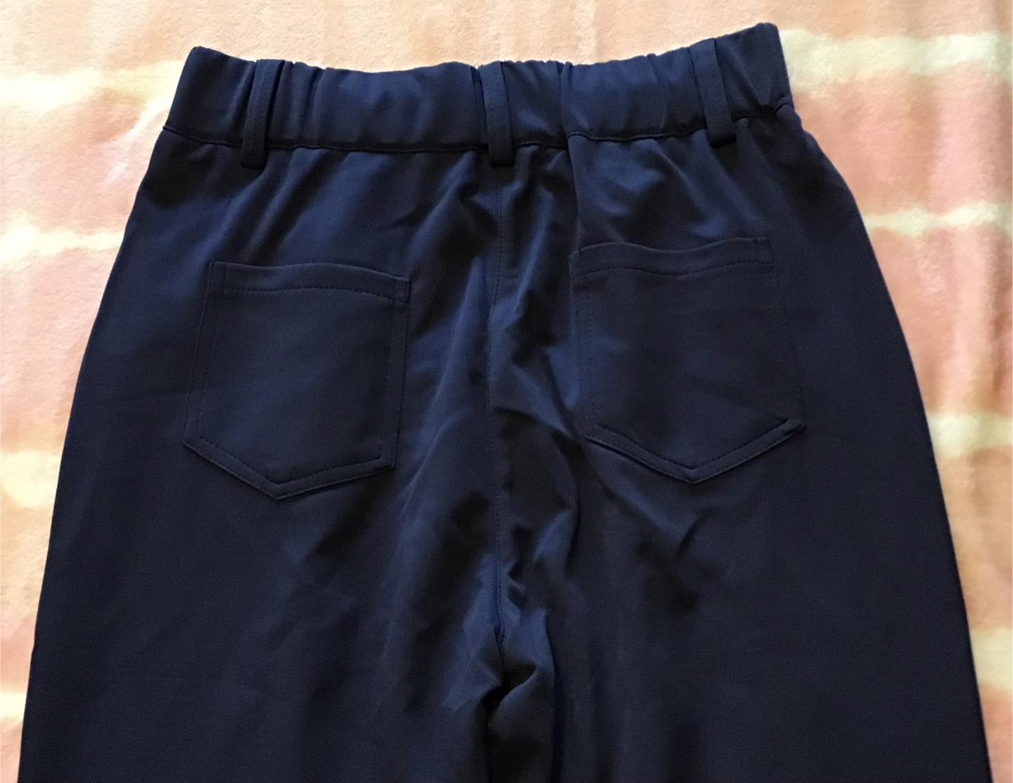 🤩 Navy Blue Elastic Waist Pants Size S - photo 4
