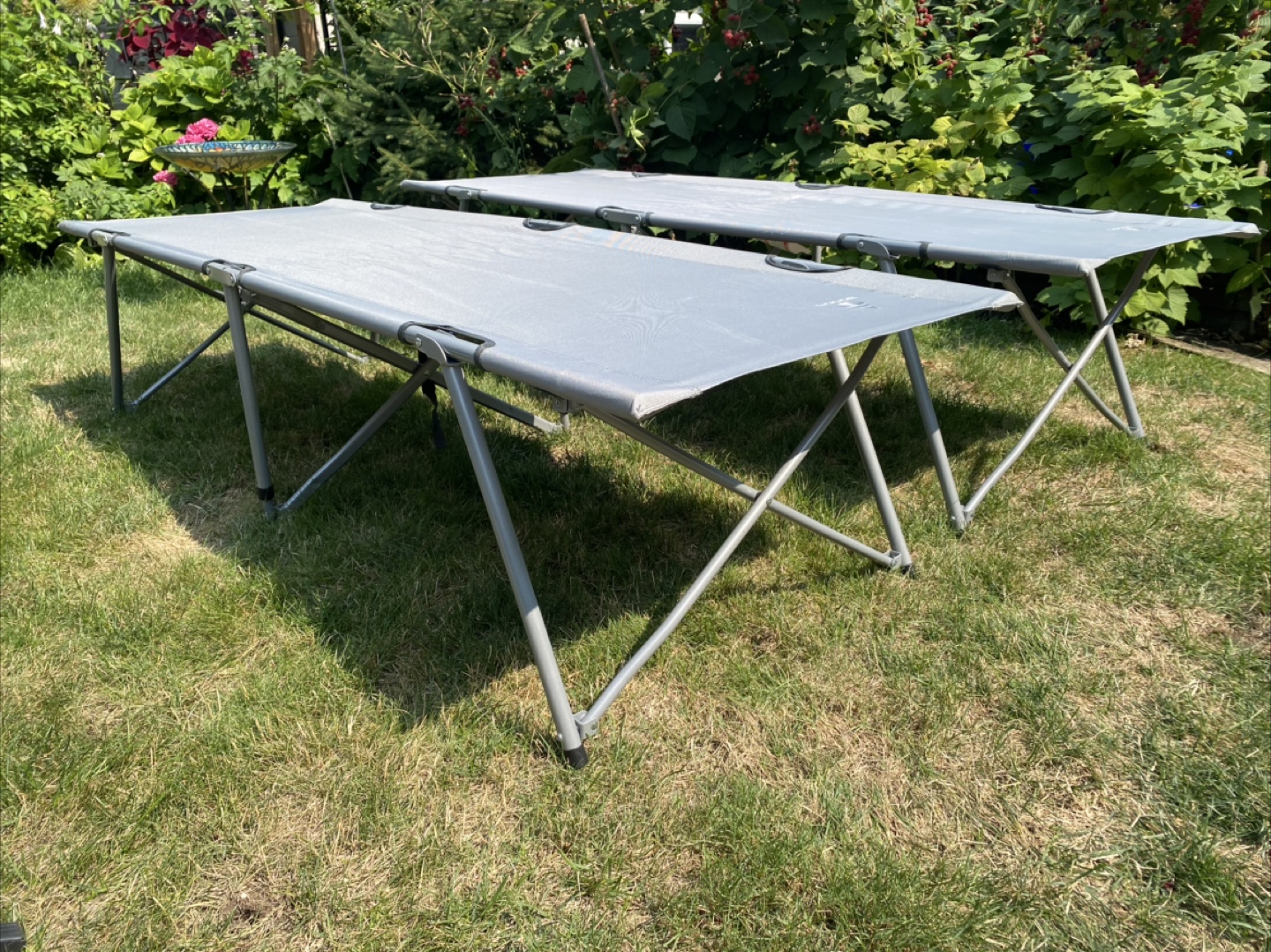 Woods Instant Portable Folding Camping Cot Bed, Grey