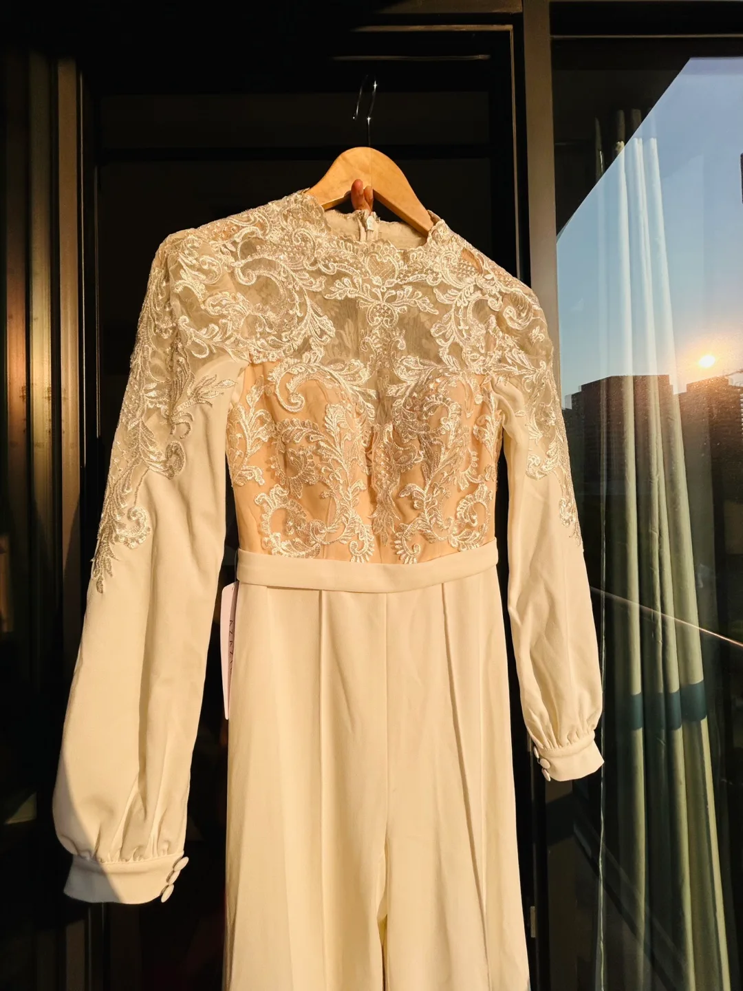 White Lace Wedding Jumpsuit image indicator(3)