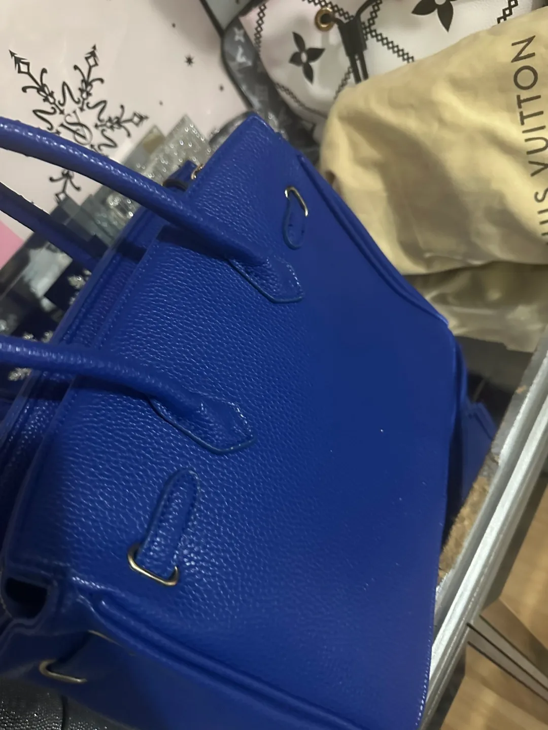 Blue Leather Handbag image indicator(2)