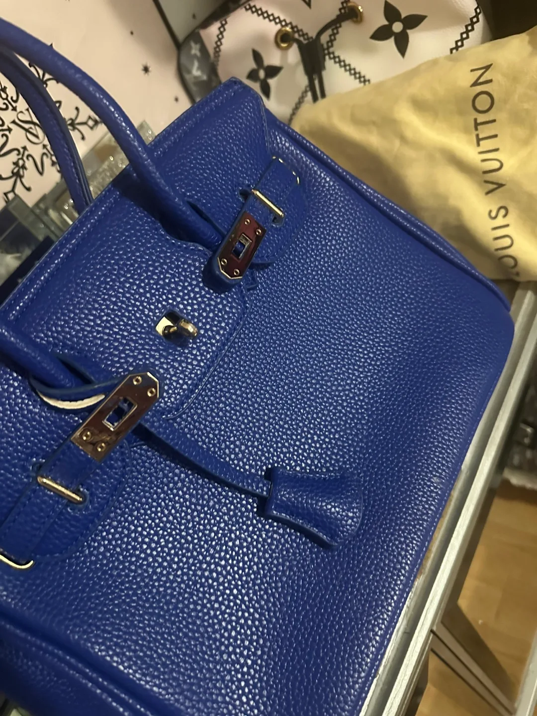 Blue Leather Handbag thumbnail