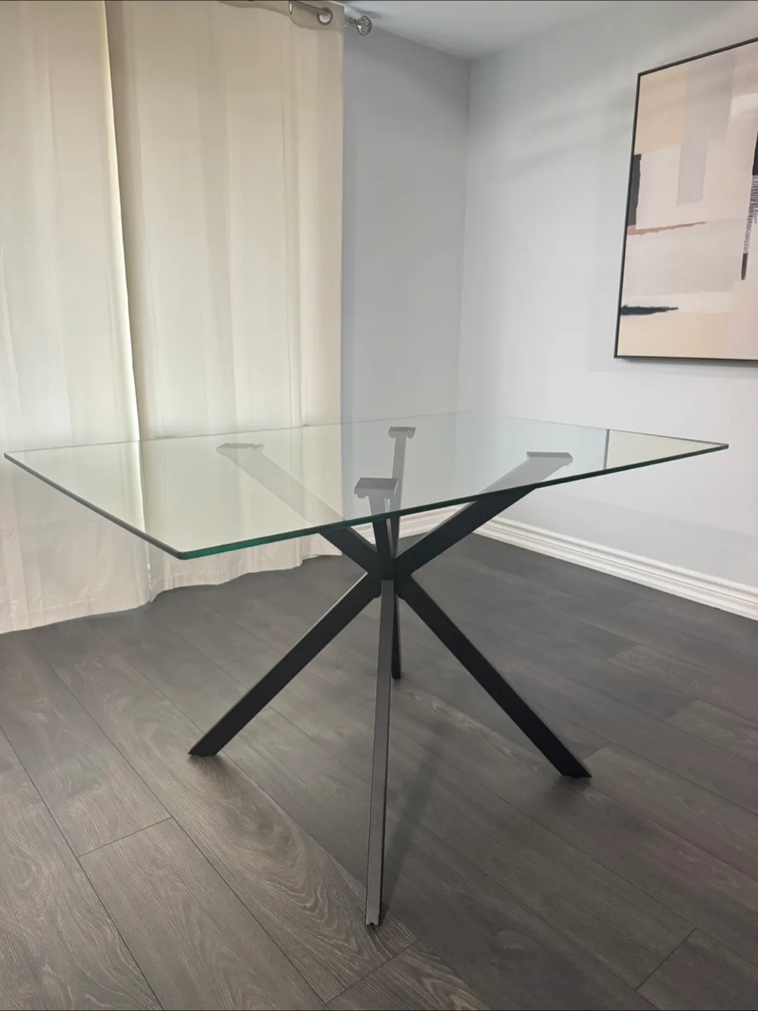 Glass Top Dining Table