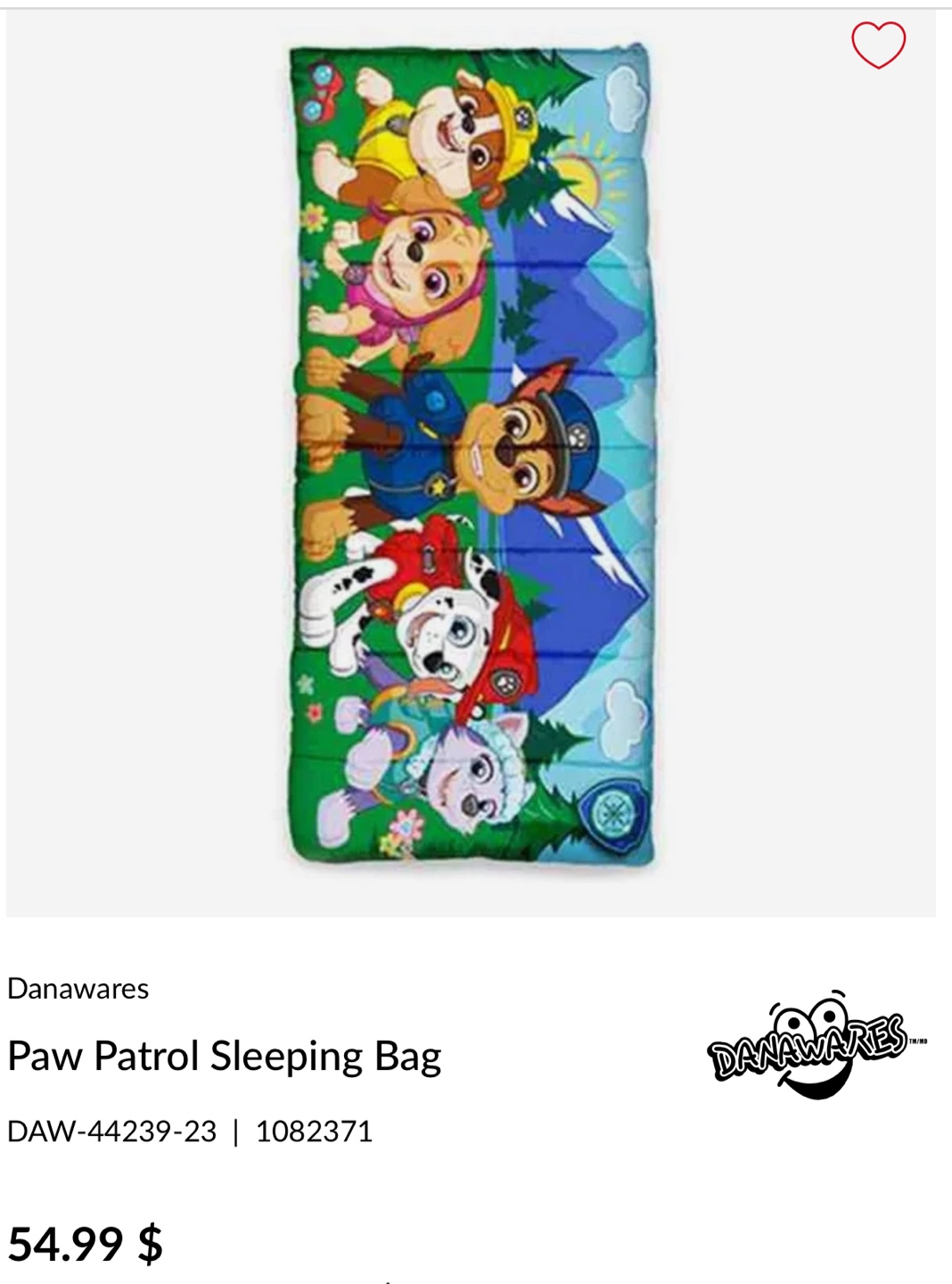 Paw Patrol Sleeping Bag - Kids