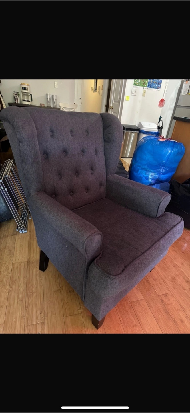 Wingback Armchair - Gray
