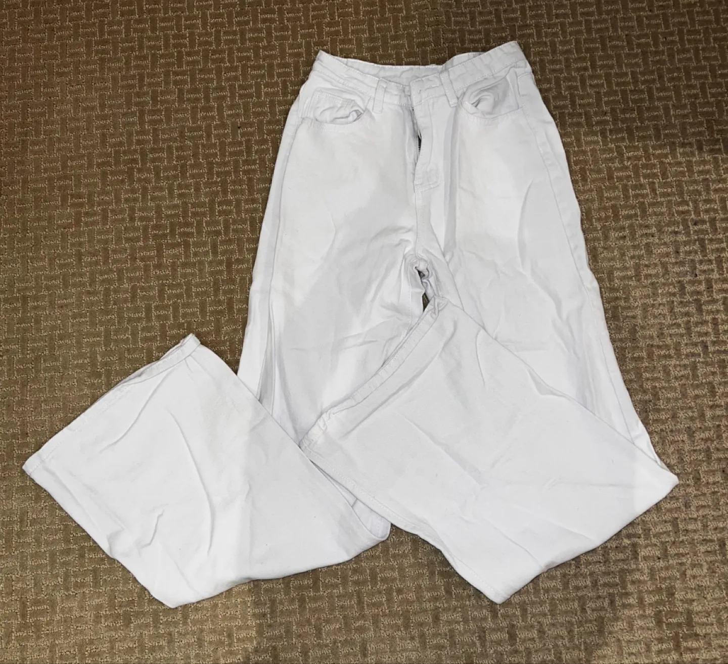 White Wide Leg Jeans thumbnail