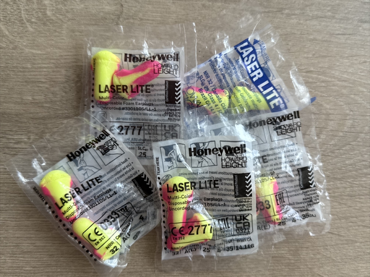 Honeywell Laser Lite Foam Earplugs - 5 pairs