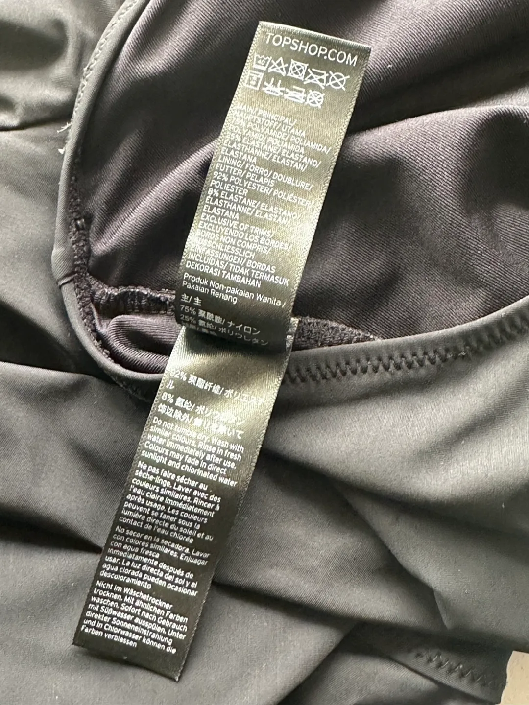 Topshop Off Shoulder One Piece Bathing Suit image indicator(7)