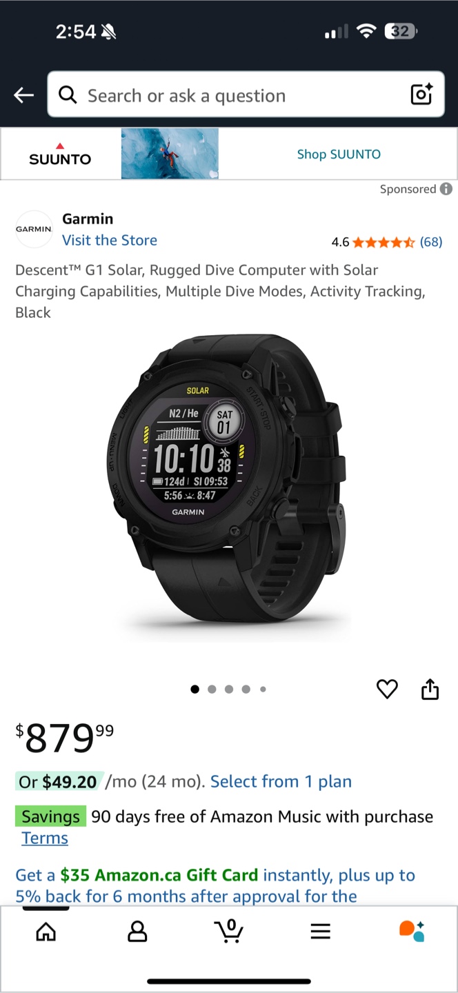 Garmin Descent G1 Solar Dive Computer Watch - photo 2