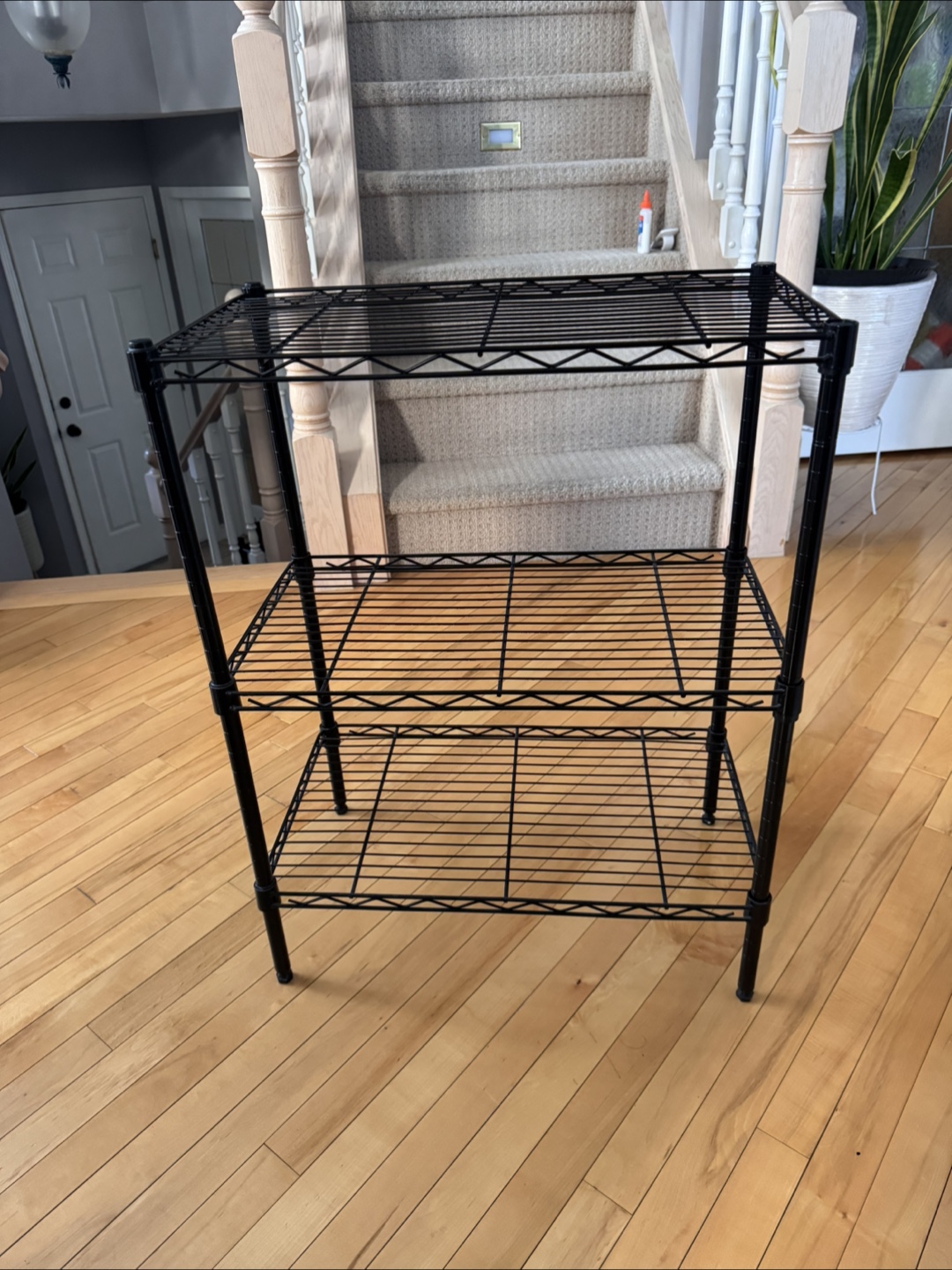 Black Metal 3-Tier Shelving Unit - photo 2