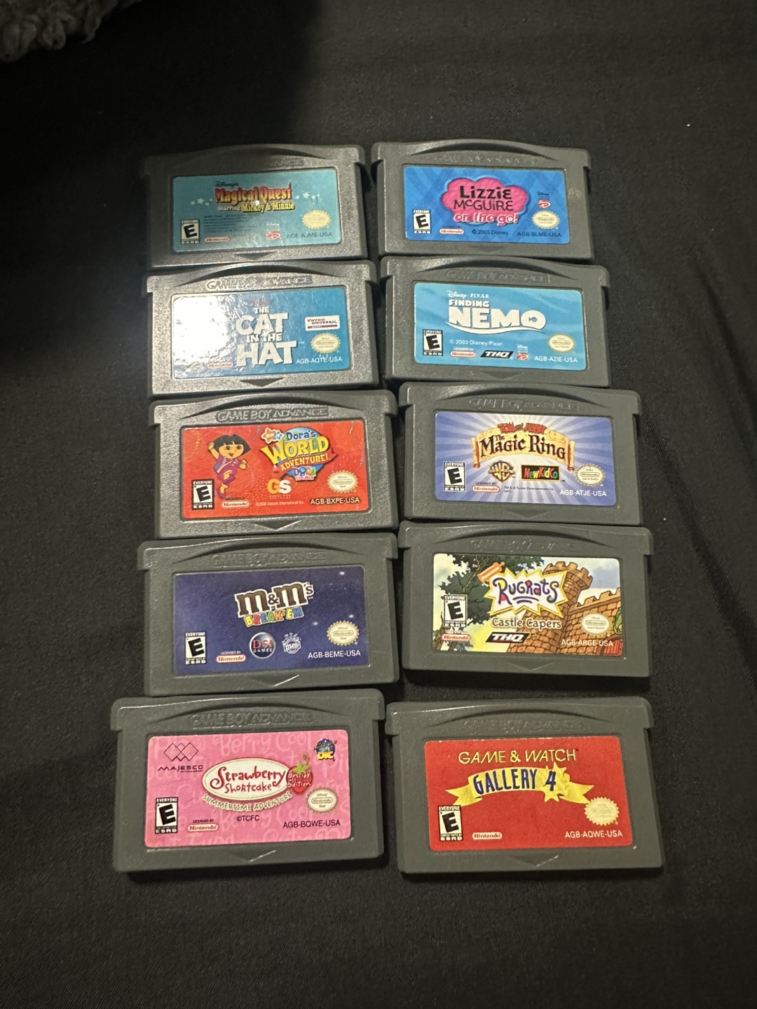 Gameboy advanced games