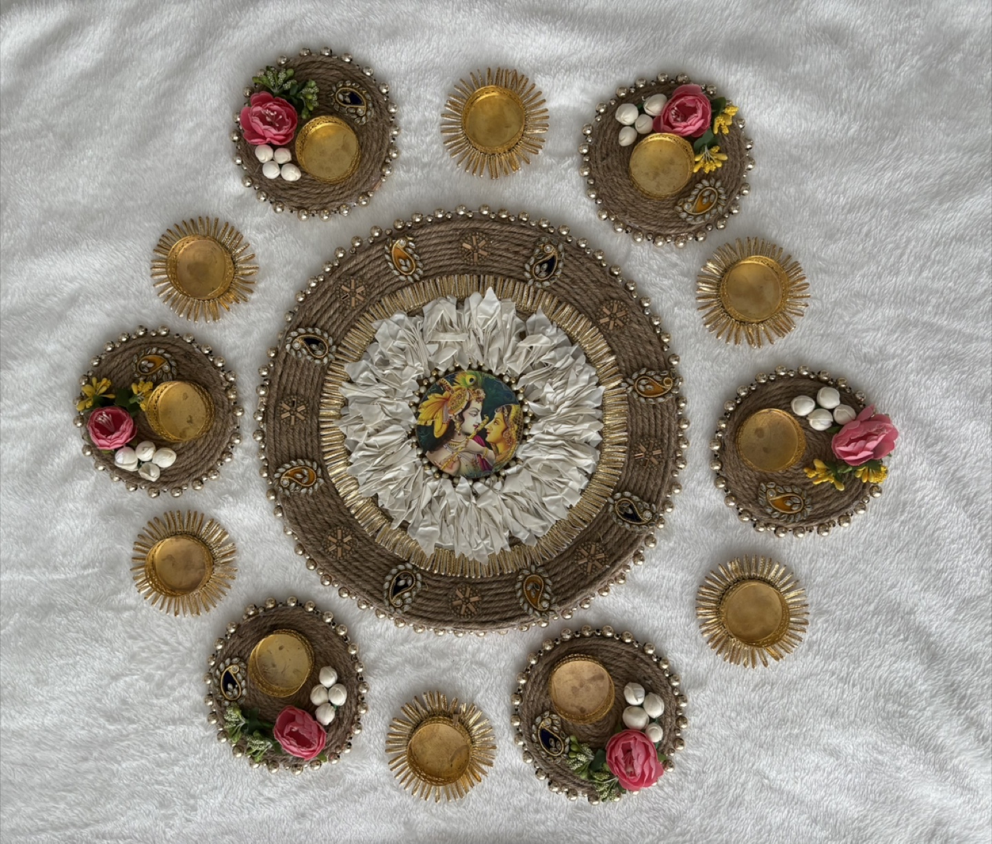 Handcrafted pre-made Rangoli set