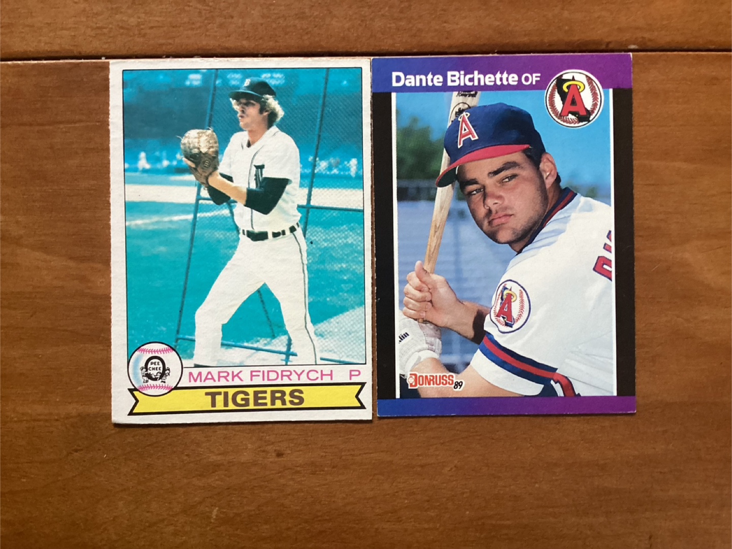 MLB Cards 1979 MARK FIDRYCH #329 & DANTE BICHETTE RC #635