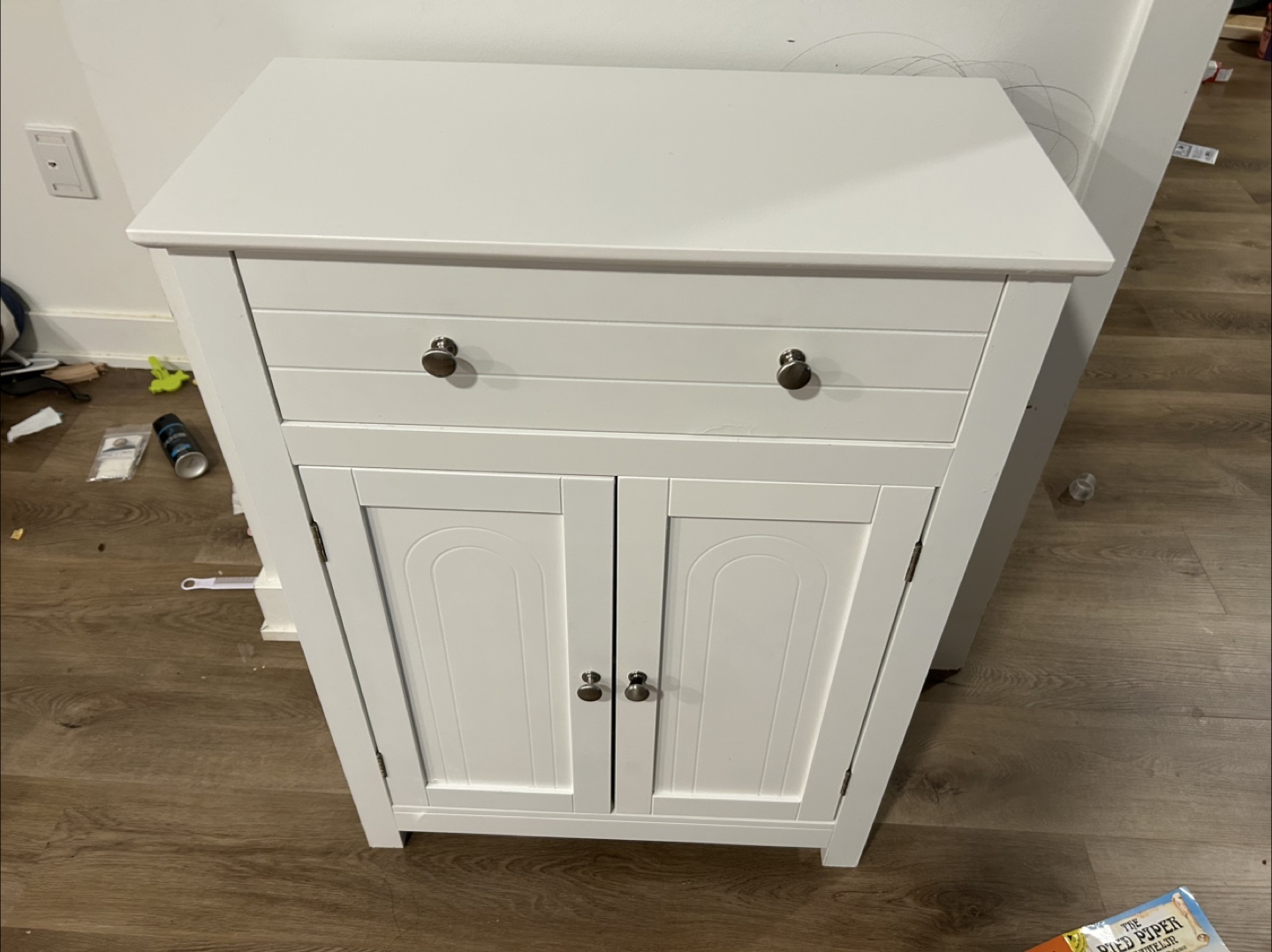 White Cabinet with Drawer - photo 4